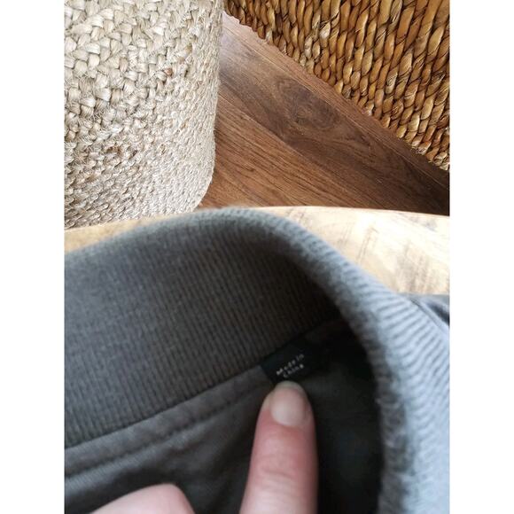 Vince Men's Linen Blend Blomber Jacket Size L Green Military Preppy - Picture 6 of 12